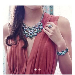 C+I Peacock Plumes Necklace